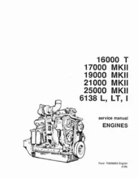 Fiat-Allis 16000/17000/19000/21000/25000/6138 Engine Service Repair Manual preview