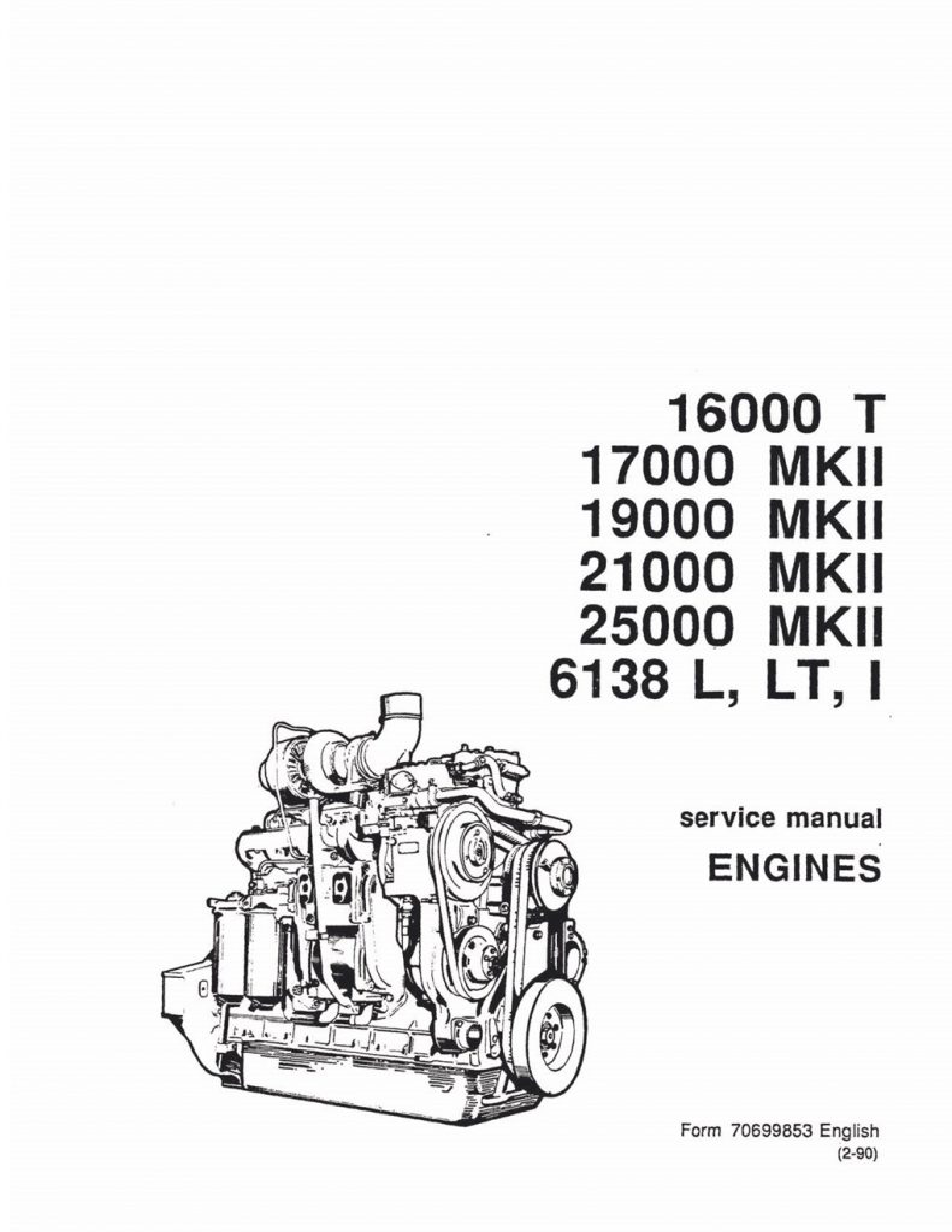 Fiat-Allis 16000 Engine manual