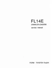 Fiat-Allis FL14E Crawler Loader Service Repair Manual preview