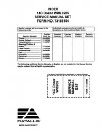 Fiat-Allis 14C Dozer Service Repair Manual preview