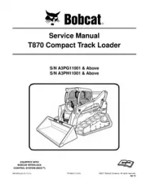 2010 Bobcat T870 Compact Track Loader Service Repair Workshop Manual preview