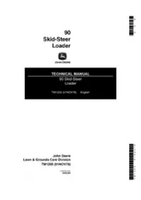 John Deere 90 Skid-Steer Loader Technical Manual -tm1205 preview