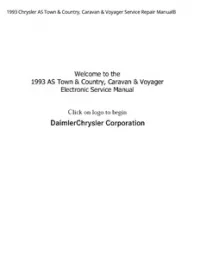 1993 Chrysler AS Town & Country  Caravan & Voyager Service Repair ManualВ preview