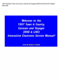 1997 Chrysler Town & Country  Caravan & Voyager (RHD & LHD) Service Repair ManualВ preview