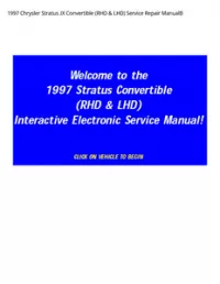 1997 Chrysler Stratus JX Convertible (RHD & LHD) Service Repair ManualВ preview
