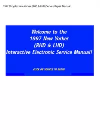 1997 Chrysler New Yorker (RHD & LHD) Service Repair Manual preview