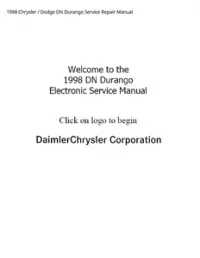 1998 Chrysler / Dodge DN Durango Service Repair Manual preview