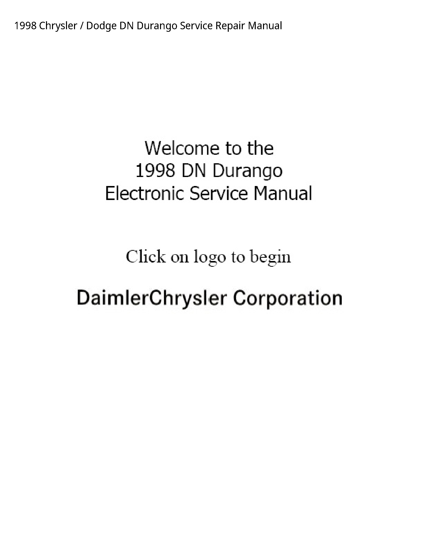 Chrysler Dodge DN Durango manual