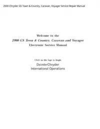 2000 Chrysler GS Town & Country  Caravan  Voyager Service Repair Manual preview