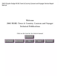 2002 Chrysler Dodge RS RG Town & Country Caravan and Voyager Service Repair Manual preview