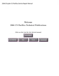 2004 Chrysler CS Pacifica Service Repair Manual preview