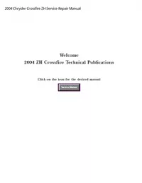 2004 Chrysler Crossfire ZH Service Repair Manual preview