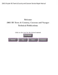 2005 Chrysler RS Town & Country and Caravan Service Repair Manual preview