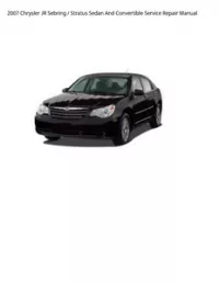 2007 Chrysler JR Sebring / Stratus Sedan And Convertible Service Repair Manual preview