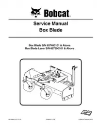 Bobcat Box Blade Service Repair Workshop Manual preview