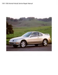 1991-1996 Honda Prelude Service Repair Manual preview