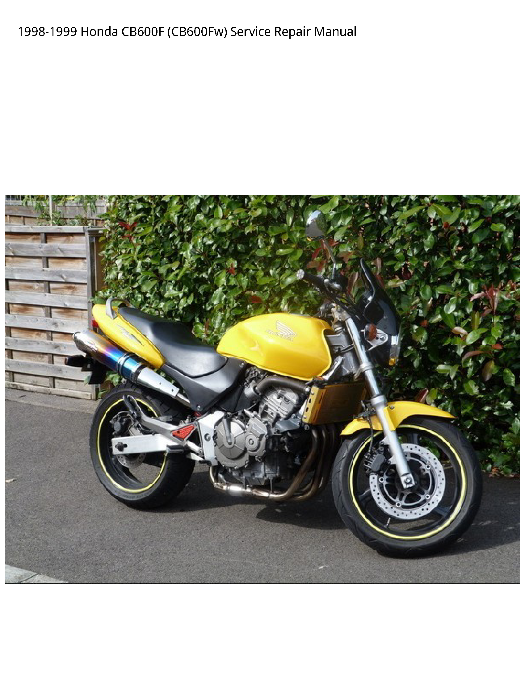 Honda CB600F  manual