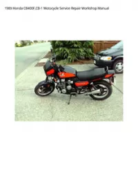 1989 Honda CB400F CB-1 Motocycle Service Repair Workshop Manual preview