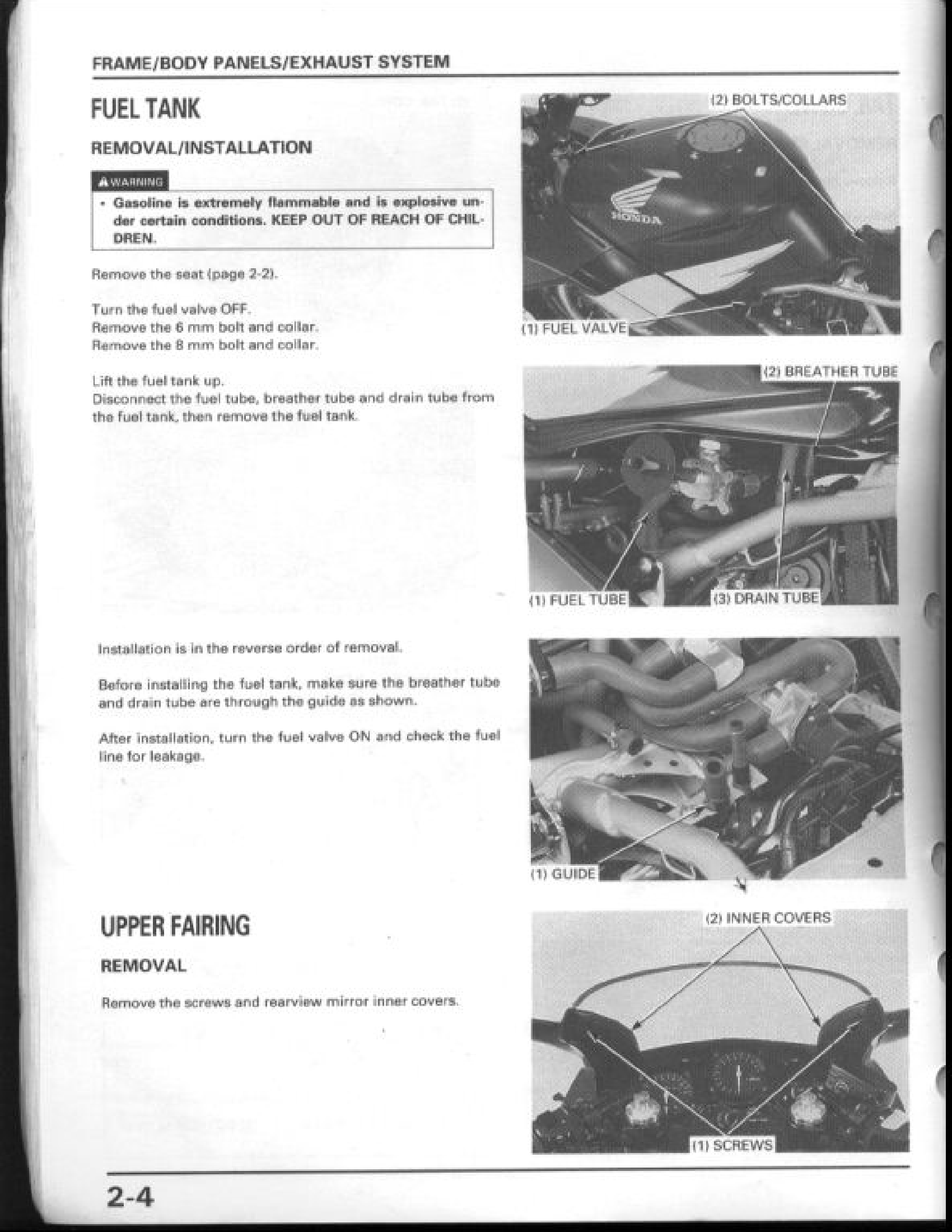 Honda CBR600F3 Motocycle manual