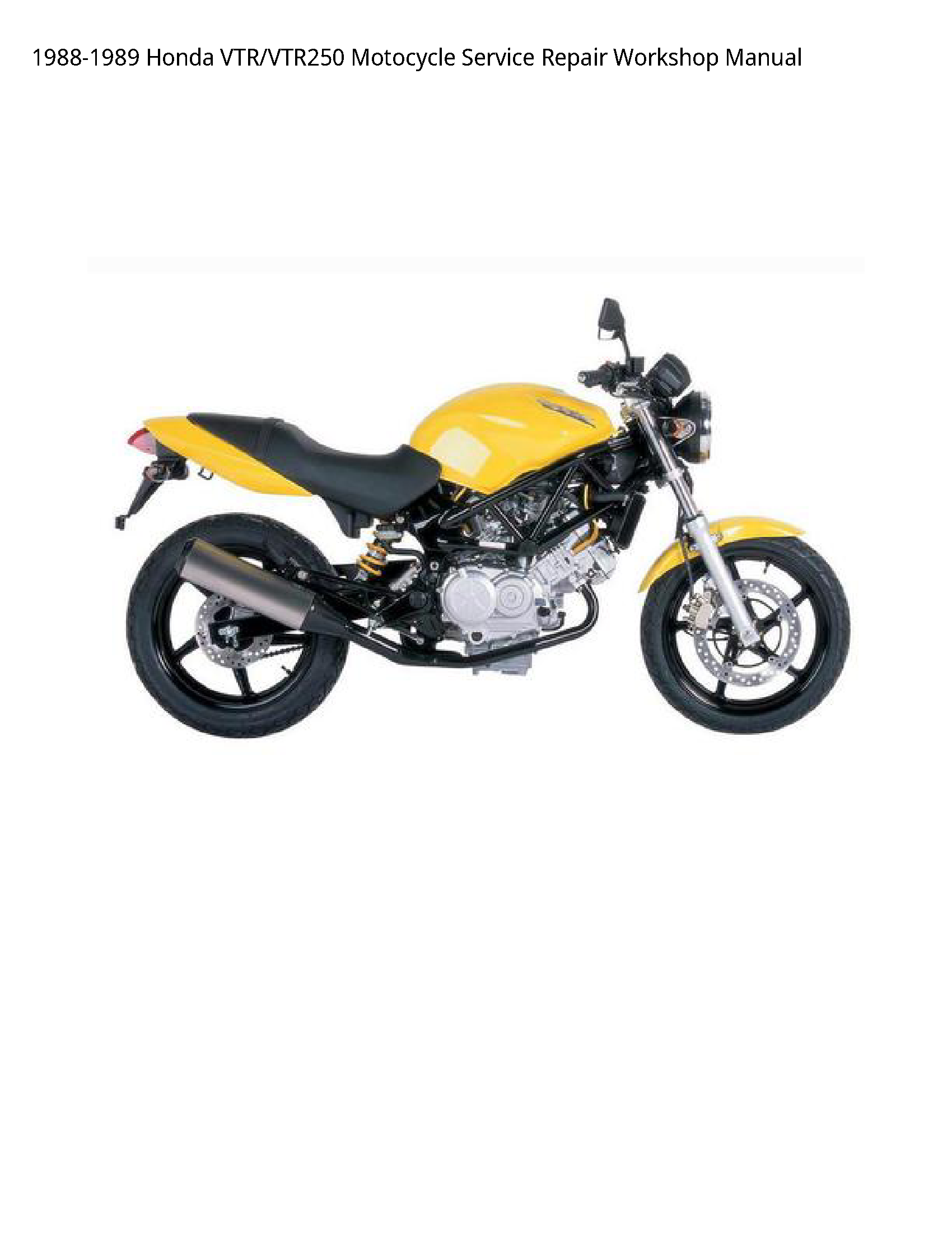 Honda VTR Motocycle manual