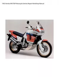 1992 Honda XRV750P Motocycle Service Repair Workshop Manual preview