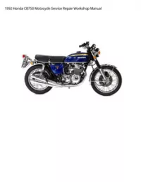 1992 Honda CB750 Motocycle Service Repair Workshop Manual preview