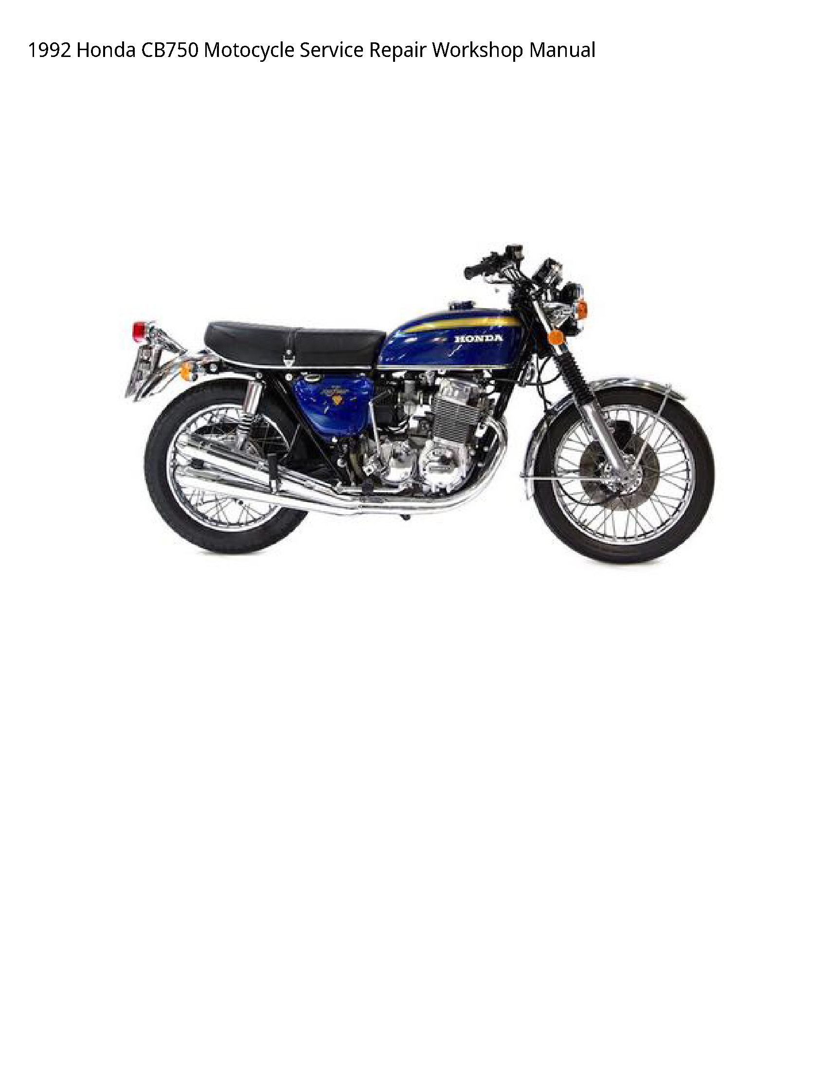 Honda CB750 Motocycle manual