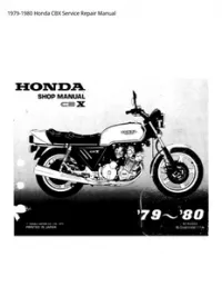 1979-1980 Honda CBX Service Repair Manual preview