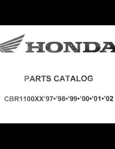 Honda CBR1100XX Motocycle Parts manual
