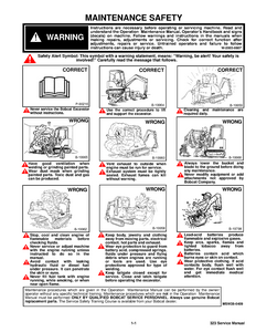 Bobcat 323 Mini Excavator service manual
