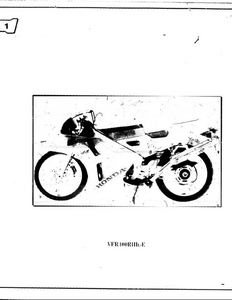 Honda VFR400R Motocycle Parts manual