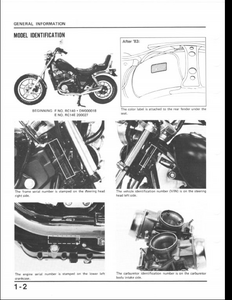 Honda VT750C Motocycle manual pdf