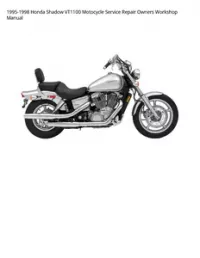 1995-1998 Honda Shadow VT1100 Motocycle Service Repair Owners Workshop Manual preview