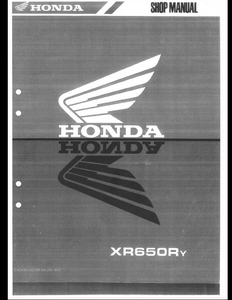 Honda XR650R Motocycle manual