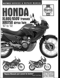Honda XL600 Africa Twin Motocycle manual