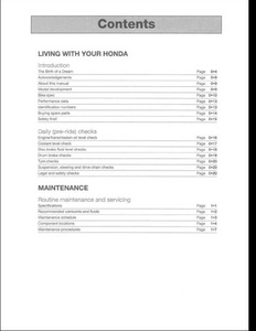 Honda 650 Africa Twin Motocycle manual