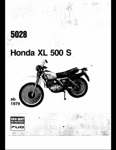 Honda 500 XL Motorcycle manual