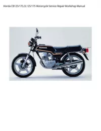 Honda CB125/175 CL125/175 Motorcycle Service Repair Workshop Manual preview
