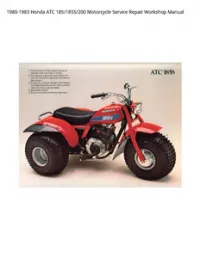 1980-1983 Honda ATC 185/185S/200 Motorcycle Service Repair Workshop Manual preview