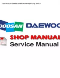 Doosan DL250-3 Wheel Loader Service Repair Shop Manual preview