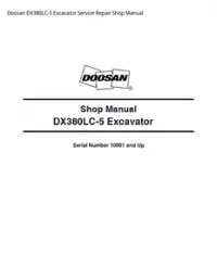 Doosan DX380LC-5 Excavator Service Repair Shop Manual preview