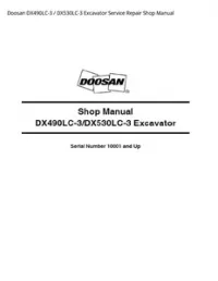 Doosan DX490LC-3 / DX530LC-3 Excavator Service Repair Shop Manual preview
