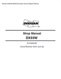 Doosan DX55W Wheel Excavator Service Repair Manual preview