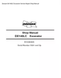Doosan DX140LC Excavator Service Repair Shop Manual preview