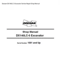 Doosan DX140LC-5 Excavator Service Repair Shop Manual preview