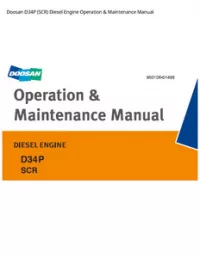 Doosan D34P (SCR) Diesel Engine Operation & Maintenance Manual preview