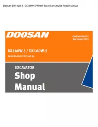 Doosan DX140W-5   DX160W-5 Wheel Excavator Service Repair Manual preview