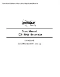 Doosan DX170W Excavator Service Repair Shop Manual preview