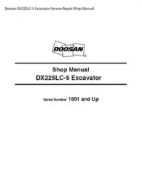 Doosan DX225LC-5 Excavator Service Repair Shop Manual preview