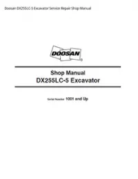 Doosan DX255LC-5 Excavator Service Repair Shop Manual preview